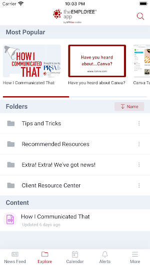 theEMPLOYEEapp Screenshot 2