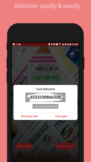 Recharge Card Scanner Screenshot 1