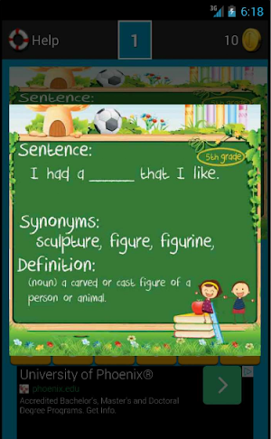 Vocabulary Games Fifth Screenshot 1