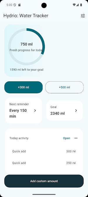 Hydrio: Water Drinking Tracker Screenshot 2