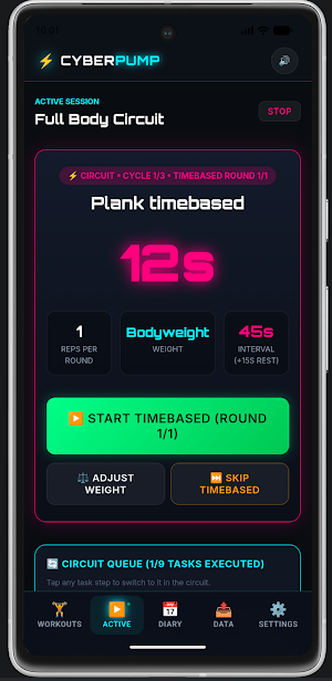 CYBERPUMP: Gym Workout Logger Screenshot 2