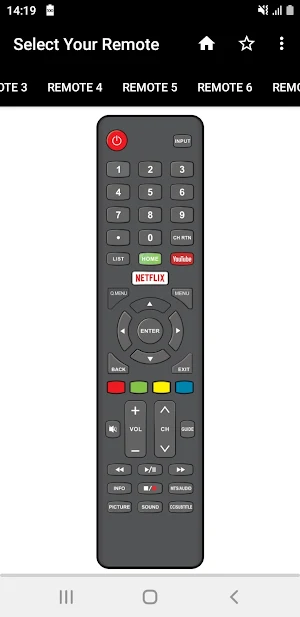 Master G TV Remote Screenshot 2