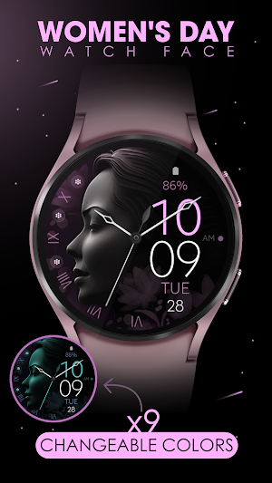 Women's Day elegant watch face Screenshot 2