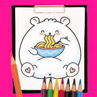 Kawaii Cartoon Coloring Book