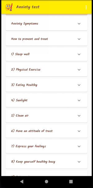 Anxiety Test Screenshot 3