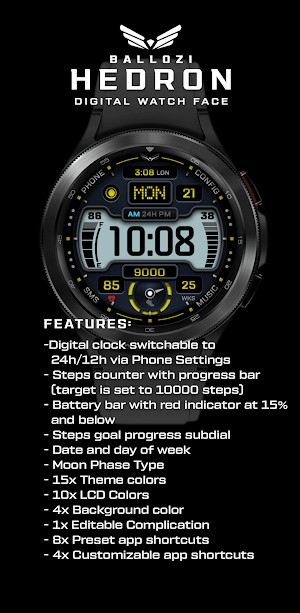 Ballozi HEDRON Watch Face Screenshot 2