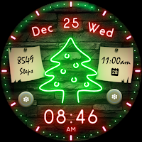 Neon Xmas - digital watch face