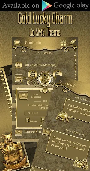 Gold Lucky Charm theme Screenshot 3