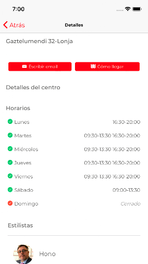 Peluqueria Hono Screenshot 2