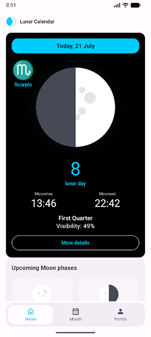 Lunar Calendar: Moon Phase Screenshot 0