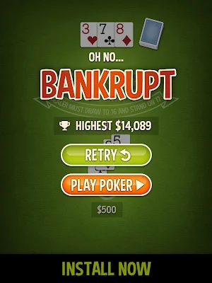 Blackjack 21 - ENDLESS & FREE Screenshot 2