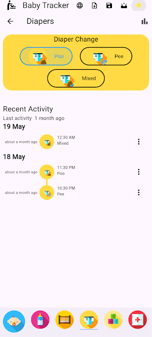 Newborn baby tracker Screenshot 2