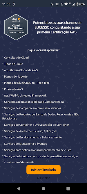 Exame - AWS Cloud Practitioner Screenshot 0