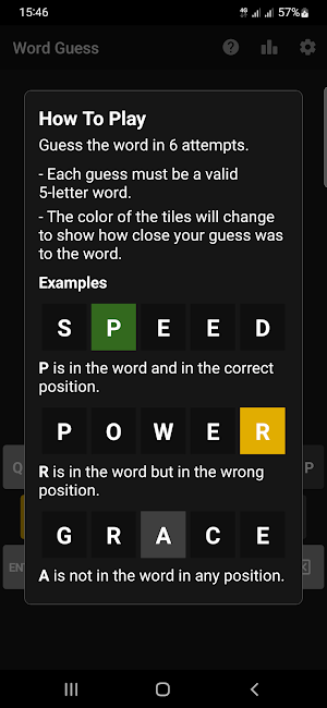 Unlimited Offline Word Guess Screenshot 1