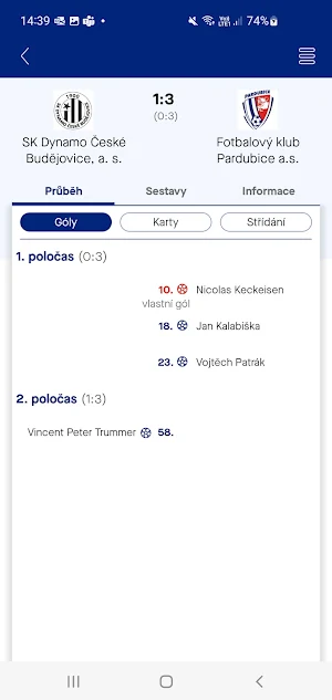 FotbalCZ Screenshot 3