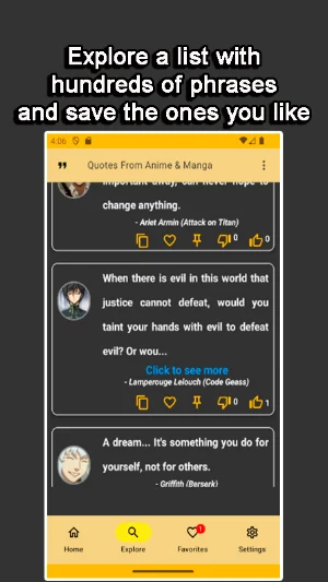 Quotes From Anime and Manga Screenshot 1