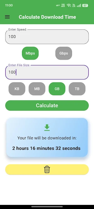 Download Time Calculator Screenshot 0