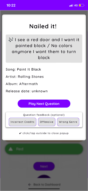 Lyrics Whiz Game Screenshot 3