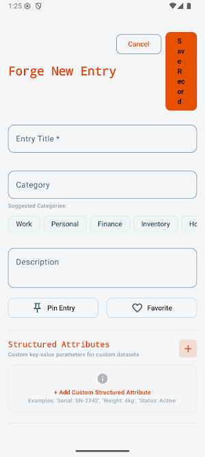 EntryForge Screenshot 1