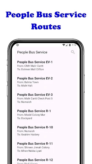 Karachi Bus Routes Screenshot 3