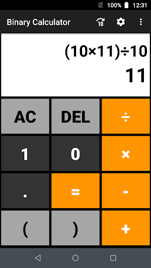 Binary Calculator Screenshot 0