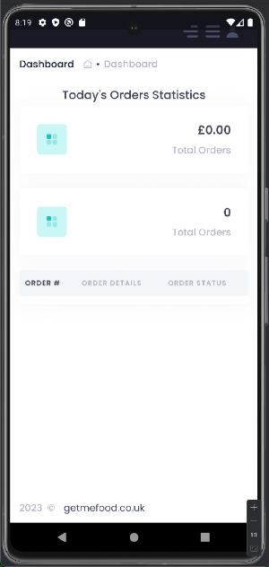 Get Me Food Business App Screenshot 1