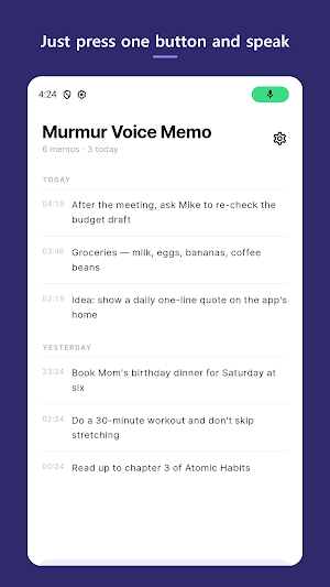 Murmur - Voice Memo Recorder Screenshot 1