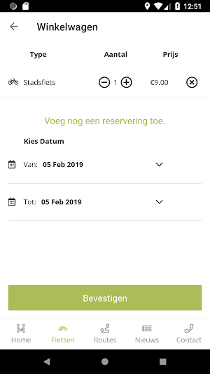Hoegen Fietsverhuur Screenshot 1