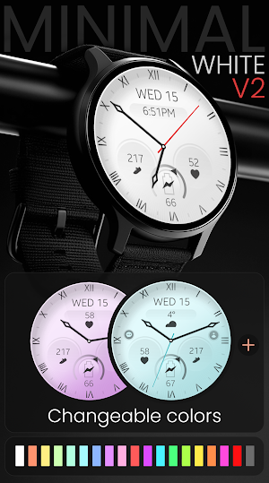 Minimal White v2 Watch Face Screenshot 1