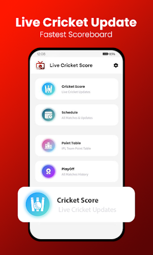 Crickly - Live Cricket Score Screenshot 0