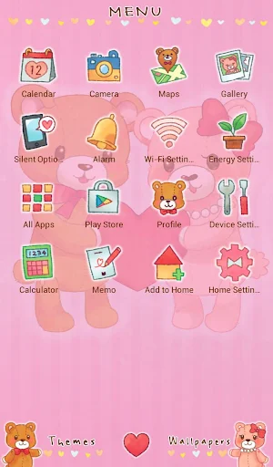 Teddy Bear Couple Love Theme Screenshot 1