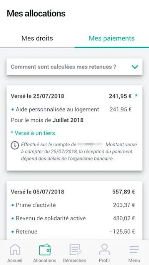 Caf - Mon Compte Screenshot 2