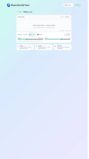 PhysicsNaviQ Tutor Screenshot 0