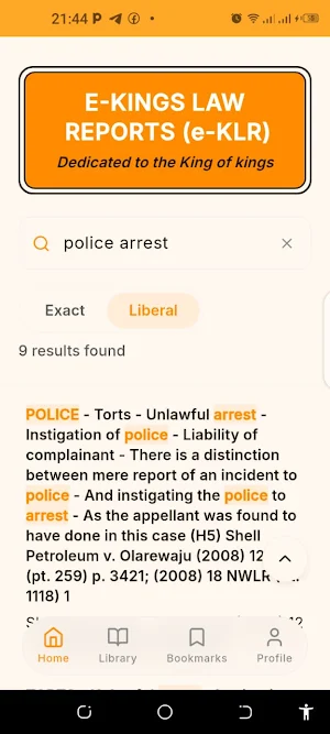e-Kings Law Reports Screenshot 1