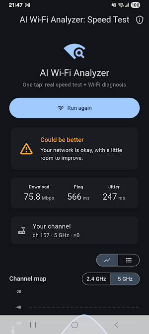 AI Wi-Fi Analyzer: Speed Test Screenshot 1