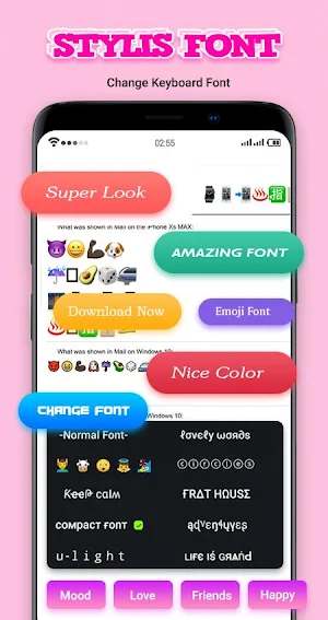 Fancy Style Keyboard - Cool Fo Screenshot 1