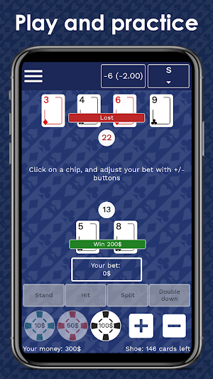 Blackjack: Card counting and strategy Screenshot 0