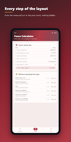 Fence Calculator Screenshot 1