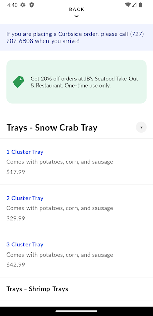 JB's Seafood Screenshot 2