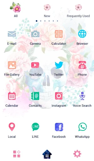 Skull Flowers Theme +HOME Screenshot 2