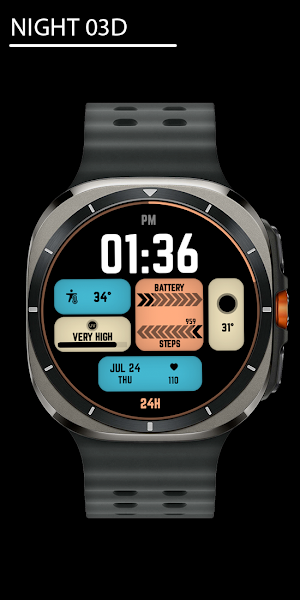 Night 03D - watch face Screenshot 0