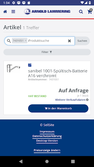 Profiportal Lammering Screenshot 2
