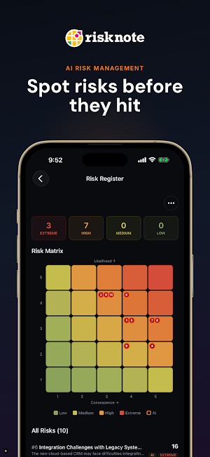 RiskNote - AI risk management Screenshot 0