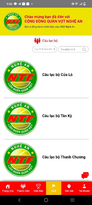 Tennis Bắc Miền Trung Screenshot 2