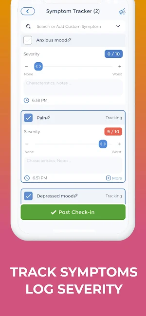 Symptom Tracker Screenshot 1