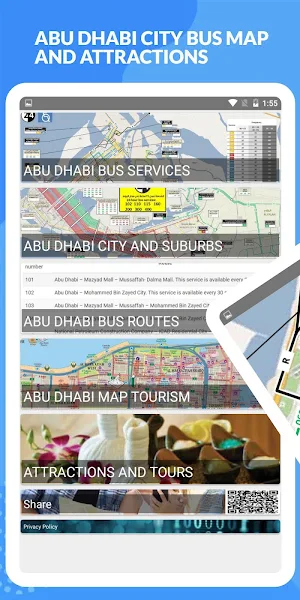ABU DHABI CITY BUS MAP AND ATTRACTIONS Screenshot 0