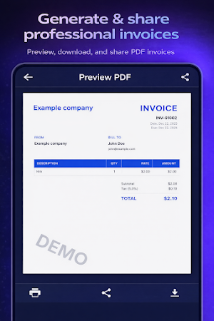 Invoice Maker - Receipt & Bill Screenshot 1