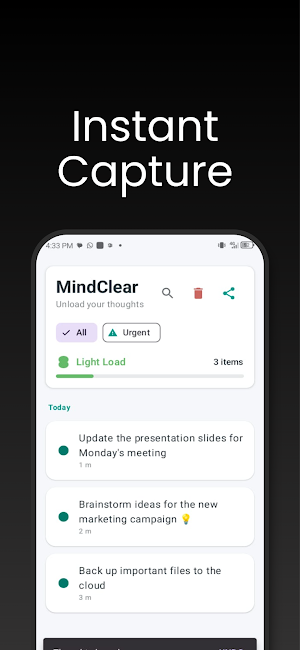 MindClear: Mental Load List Screenshot 2