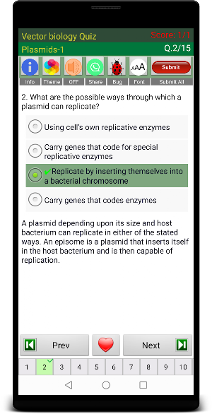 Vector Biology Quiz Screenshot 2