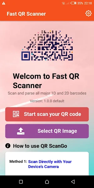 Fast QR & Barcode Scanner Screenshot 0
